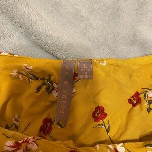 Brina & Em Yellow Floral Dress